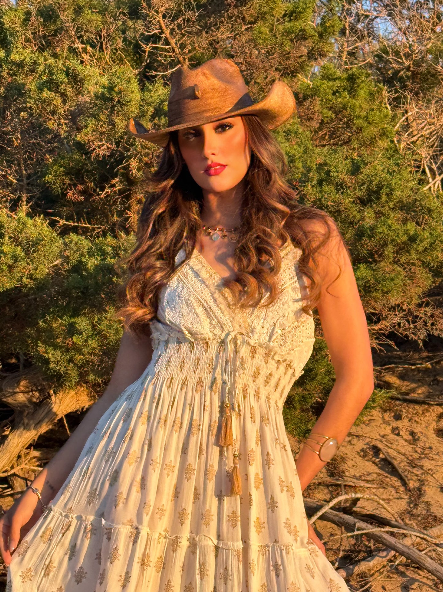 Vestido blanco con encaje