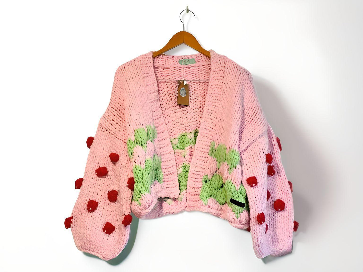 Chaqueta lana fresa