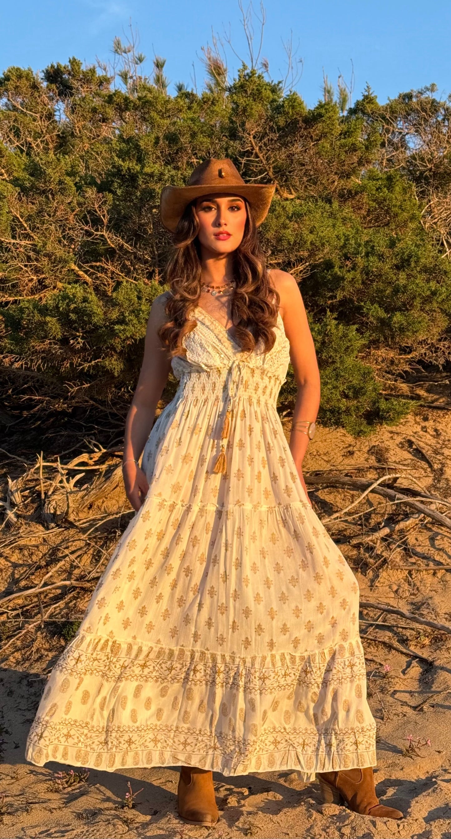Vestido blanco con encaje