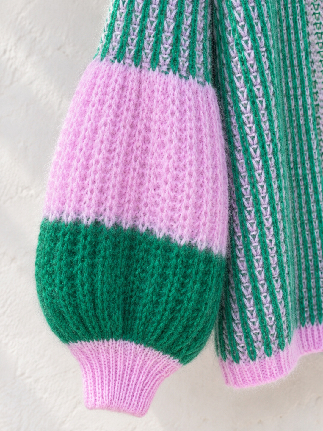 Chaqueta bicolor Verde con Rosa