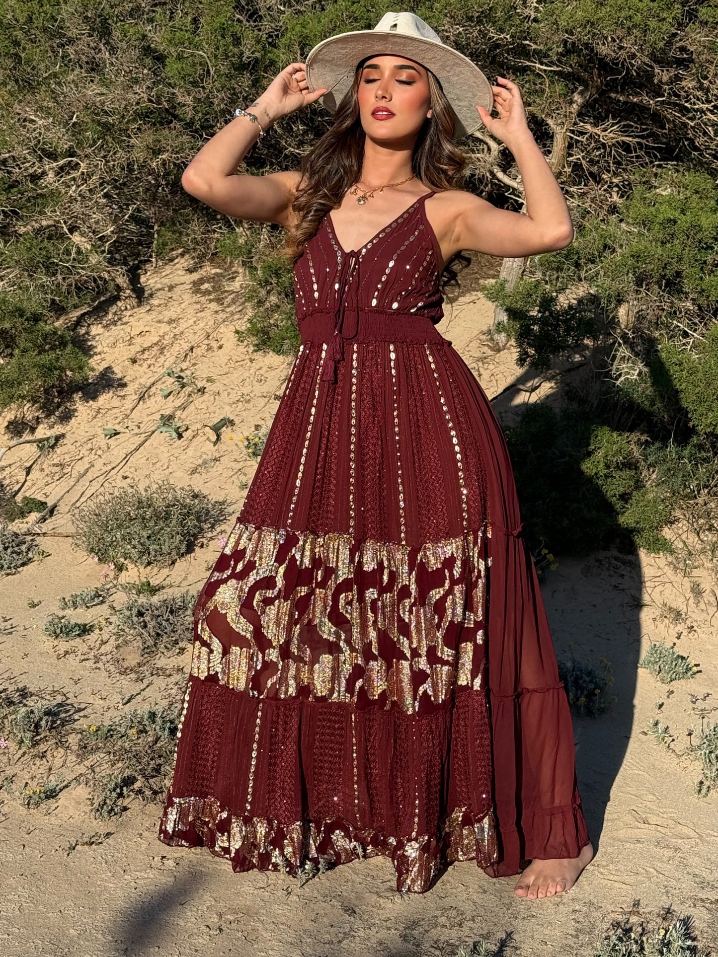 Vestido Burdeos