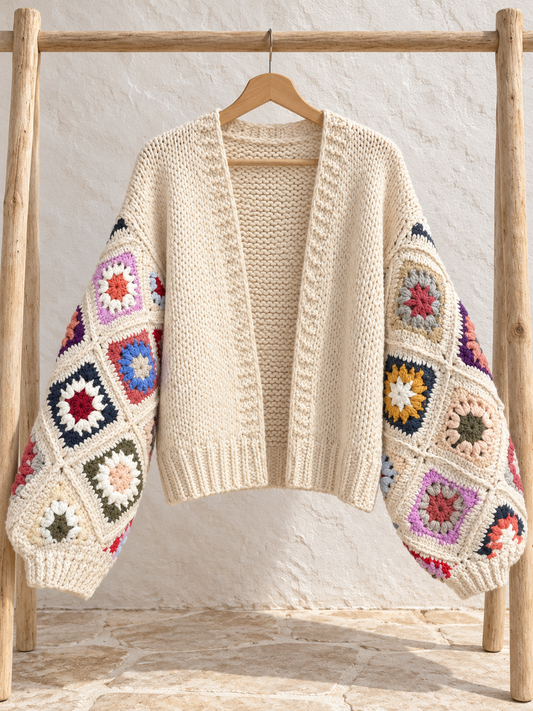 Chaqueta mangas Croché
