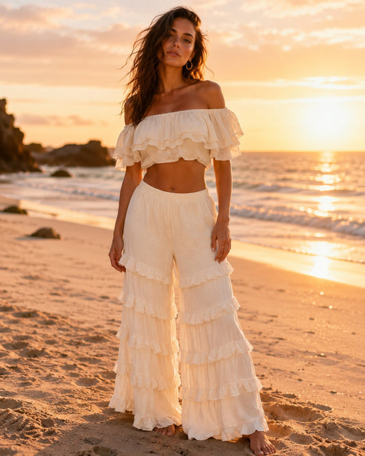 Pantalón volantes