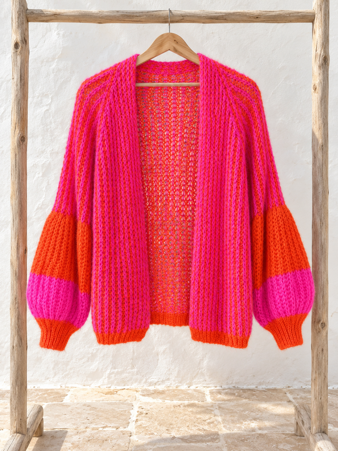 Chaqueta bicolor Moher Fucsia con Naranja