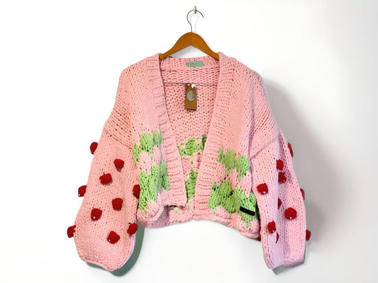 Chaqueta lana fresa